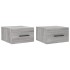Mesitas de noche de pared 2 uds color gris Sonoma 35x35x20