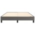 Estructura de cama box spring cuero sintético gris 140x200