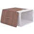 Cesto de la ropa de bambú rectangular