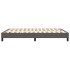 Estructura de cama box spring cuero sintético gris 140x200