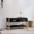 Mesa de centro madera contrachapada negro 82x48x45