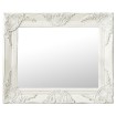 Espejo de pared estilo barroco blanco 50x40 cm