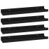 Estantes de pared 4 unidades negro 40x9x3