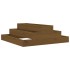 Jardinera de madera maciza de pino marrón miel 80x80x27