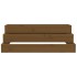 Jardinera de madera maciza de pino marrón miel 80x80x27