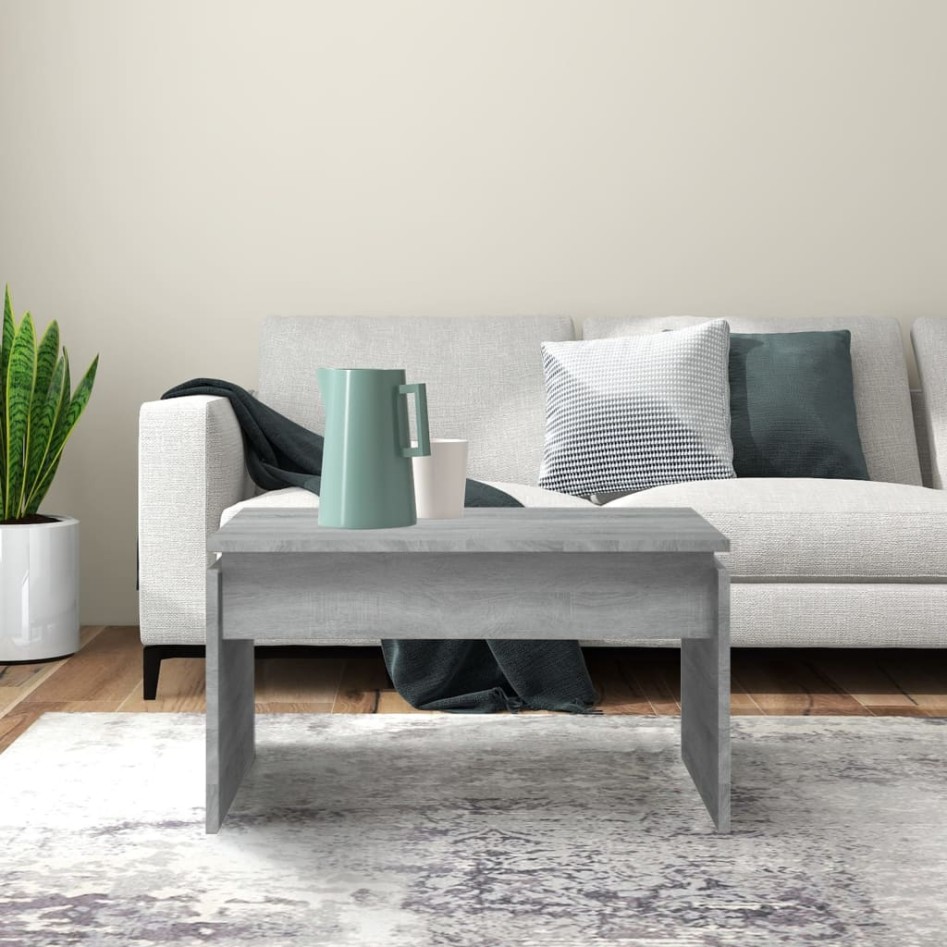 Mesa de centro madera contrachapada gris Sonoma 68x50x38