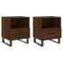 Mesita noche 2 uds madera ingeniería marrón roble 40x35x47,5