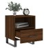 Mesita noche 2 uds madera ingeniería marrón roble 40x35x47,5