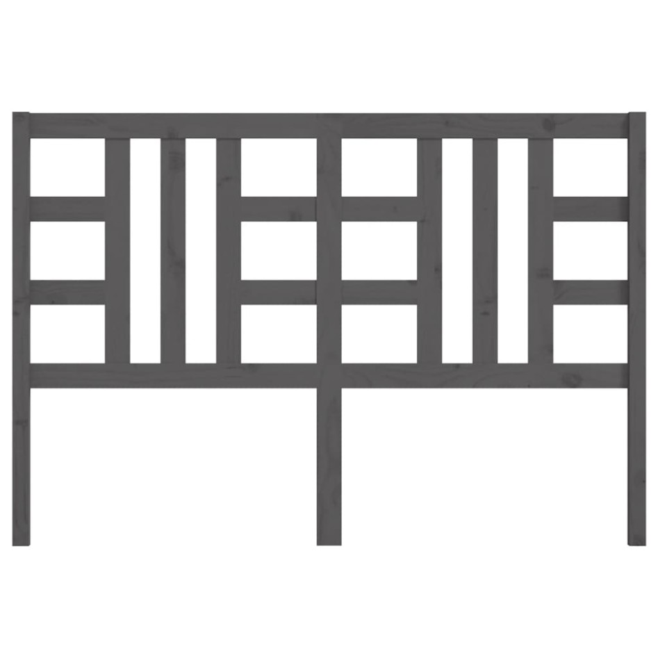 Cabecero de cama madera maciza de pino gris 166x4x100