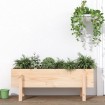 Arriate elevado de jardín madera maciza de pino 101x30x38 cm