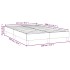 Estructura de cama box spring cuero sintético negro 120x200