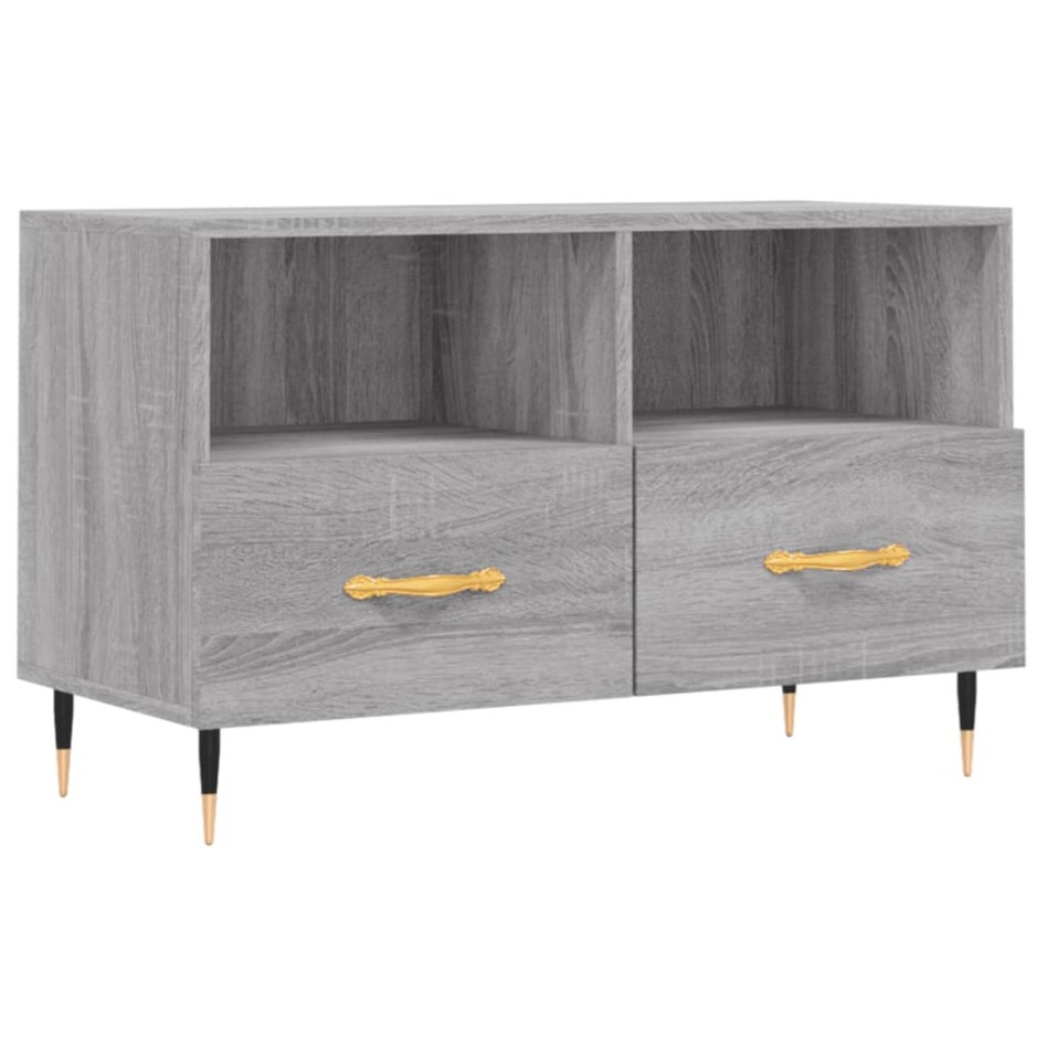Mueble de TV madera de ingeniería gris Sonoma 80x36x50