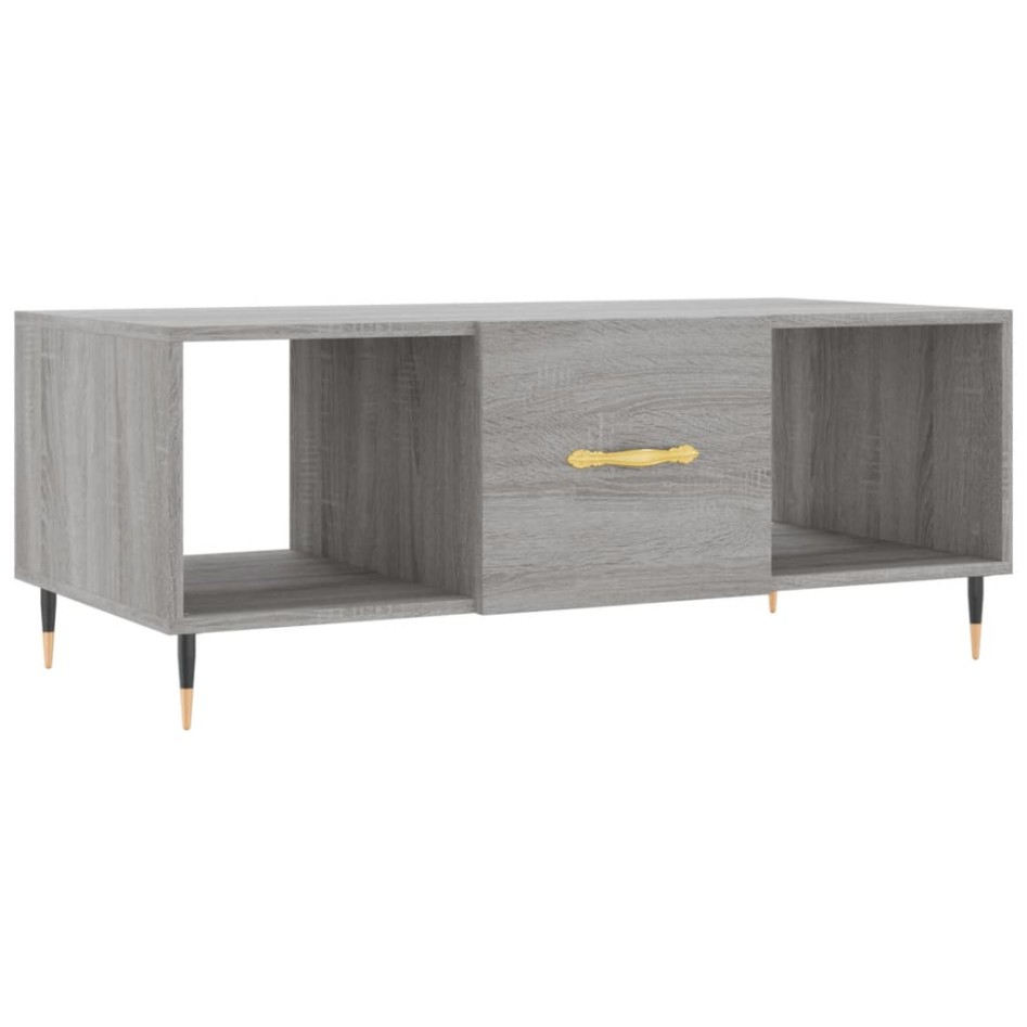 Mesa de centro madera contrachapada gris Sonoma 102x50x40