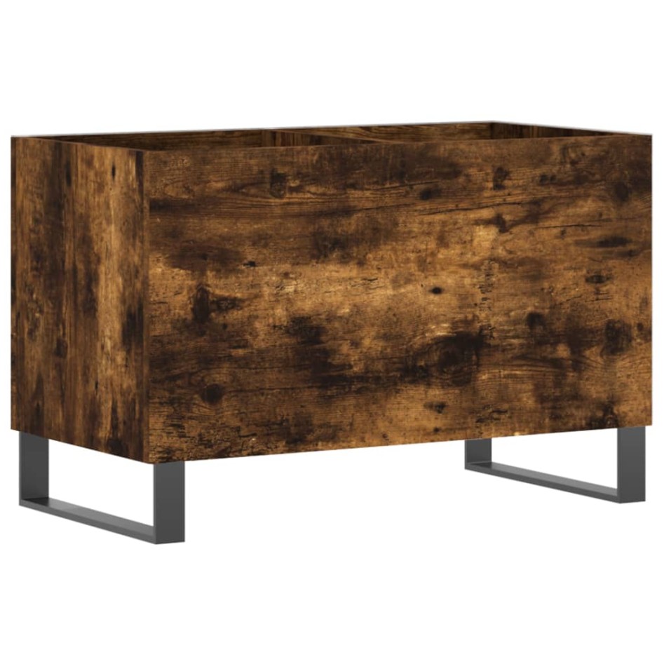 Mueble discos madera contrachapada roble ahumado 74,5x38x48