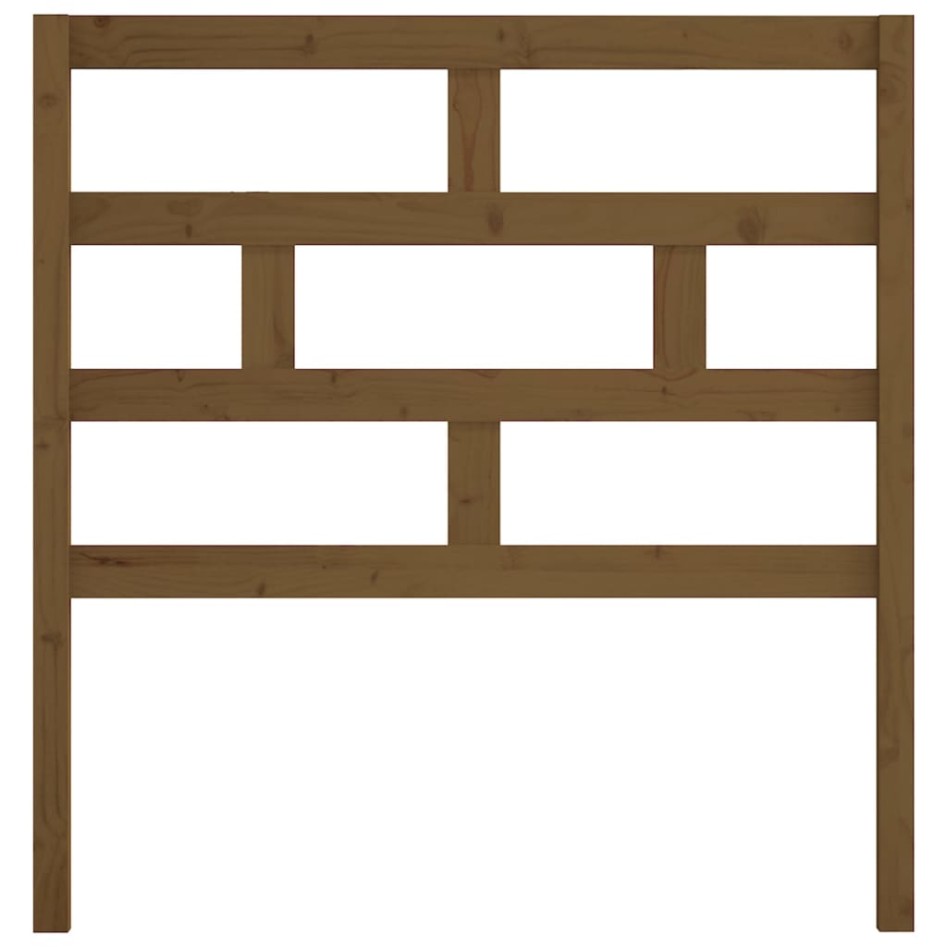 Cabecero de cama madera maciza de pino marrón miel 106x4x100