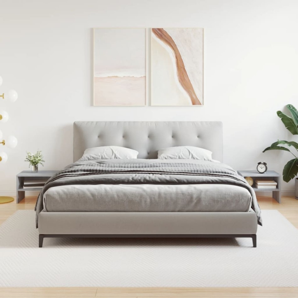 Mesitas de noche 2 uds contrachapada gris Sonoma 40x30x30