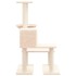 Rascador para gatos con postes de sisal color crema 94,5