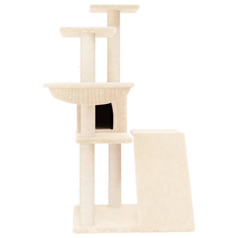 Rascador para gatos con postes de sisal crema 94