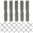 Vallas enrejado 5 uds madera maciza de abeto gris 180x60 cm