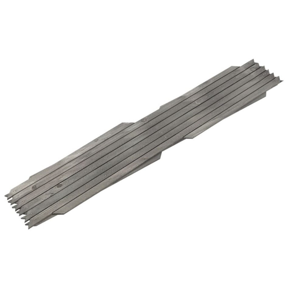 Vallas enrejado 5 uds madera maciza de abeto gris 180x60