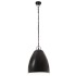Lámpara colgante industrial redonda 25 W negra 32 cm