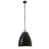 Lámpara colgante industrial redonda 25 W negra 32 cm