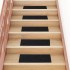 Alfombrilla autoadhesiva escalera 15 uds negro 60x25