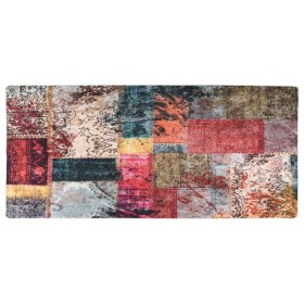 Alfombra lavable patchwork antideslizante multicolor 80x300
