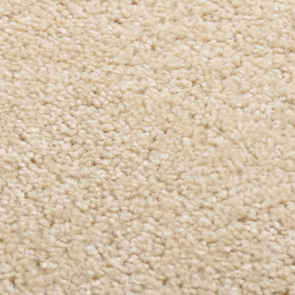 Alfombra de pelo corto beige 80x150