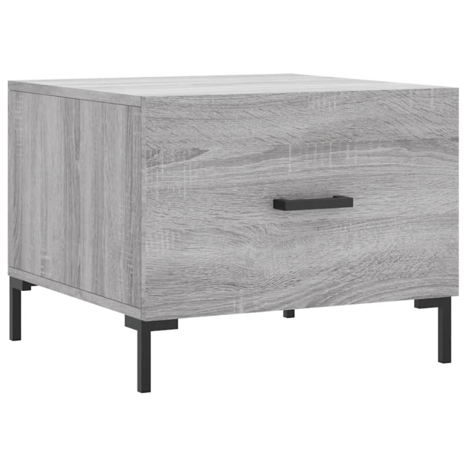 Mesa de centro madera contrachapada gris Sonoma 50x50x40