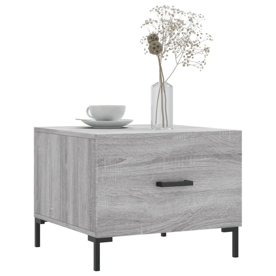 Mesa de centro madera contrachapada gris Sonoma 50x50x40