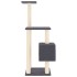 Rascador para gatos con postes de sisal gris oscuro 104