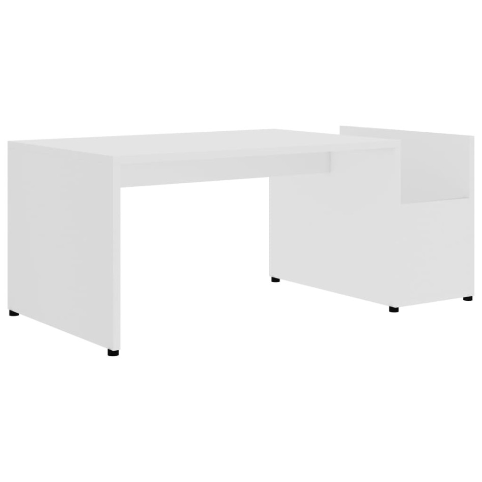 Mesa de centro madera contrachapada blanco 90x45x35