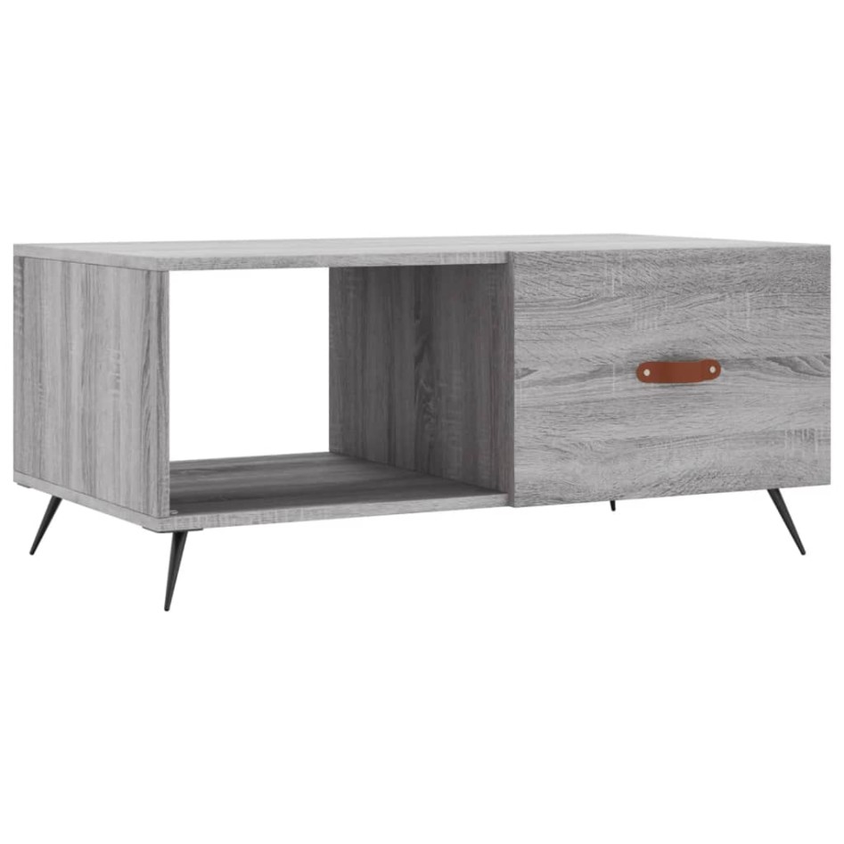 Mesa de centro madera contrachapada gris Sonoma 90x50x40