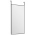 Espejo de puerta cristal y aluminio negro 30x60