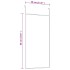 Espejo de puerta cristal y aluminio negro 30x60