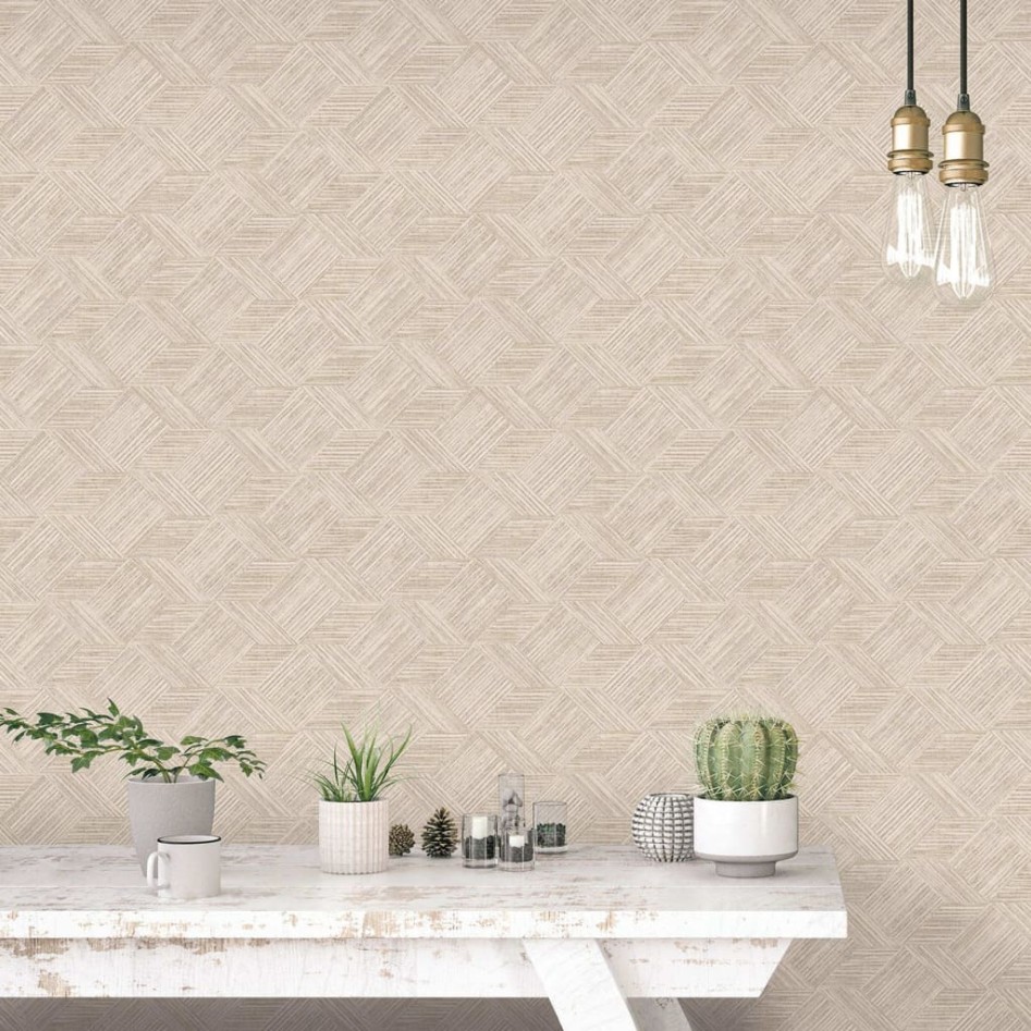 Noordwand Papel de pared Evergreen Wicker Natural