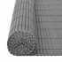 Valla de jardín de doble cara gris 90x400
