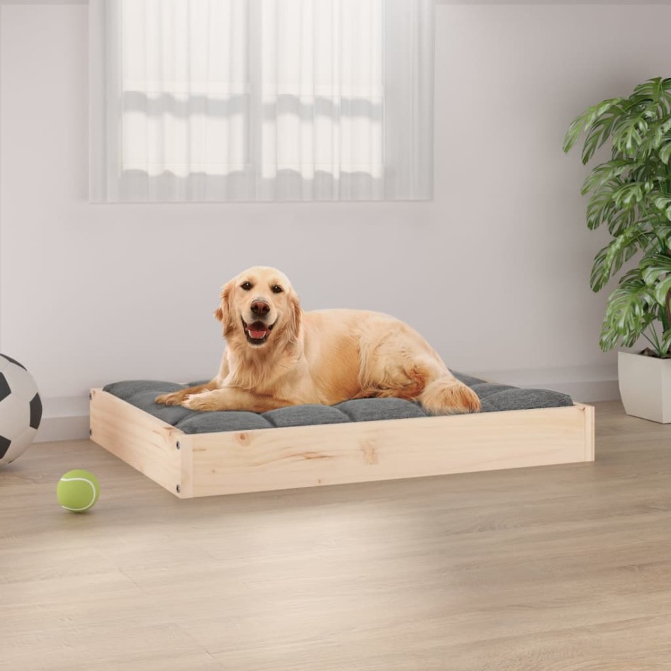 Cama para perros madera maciza de pino 71,5x49x9