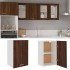 Mueble de TV colgante madera marrón roble 39,5x31x60