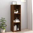 Estantería/mueble TV contrachapada roble marrón 36x30x114 cm