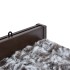 Cortina mosquitera de chenilla marrón y beige 56x185
