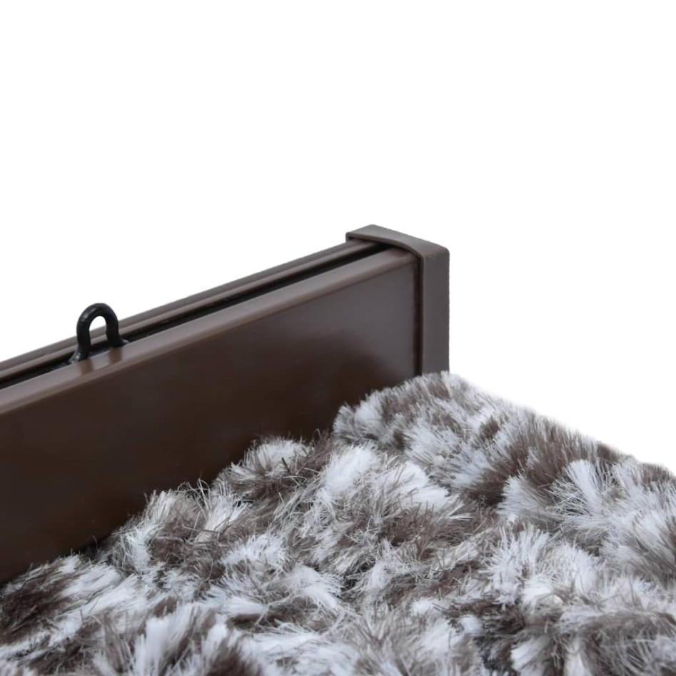 Cortina mosquitera de chenilla marrón y beige 56x185