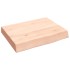Estante de pared madera maciza roble sin tratar 40x30x(2-6)