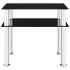 Mesa auxiliar vidrio templado negra 45x50x45
