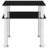 Mesa auxiliar vidrio templado negra 45x50x45