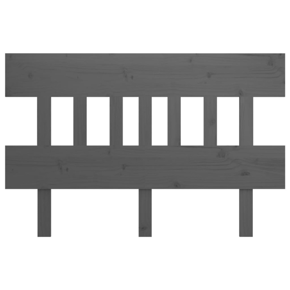 Cabecero de cama madera maciza de pino gris 153,5x3x81