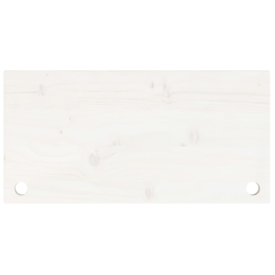 Tablero de escritorio madera maciza de pino blanco 80x40x2,5