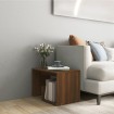 Mesa auxiliar madera contrachapada roble marrón 59x36x38 cm
