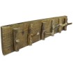 Perchero madera reciclada mixta 60x15 cm